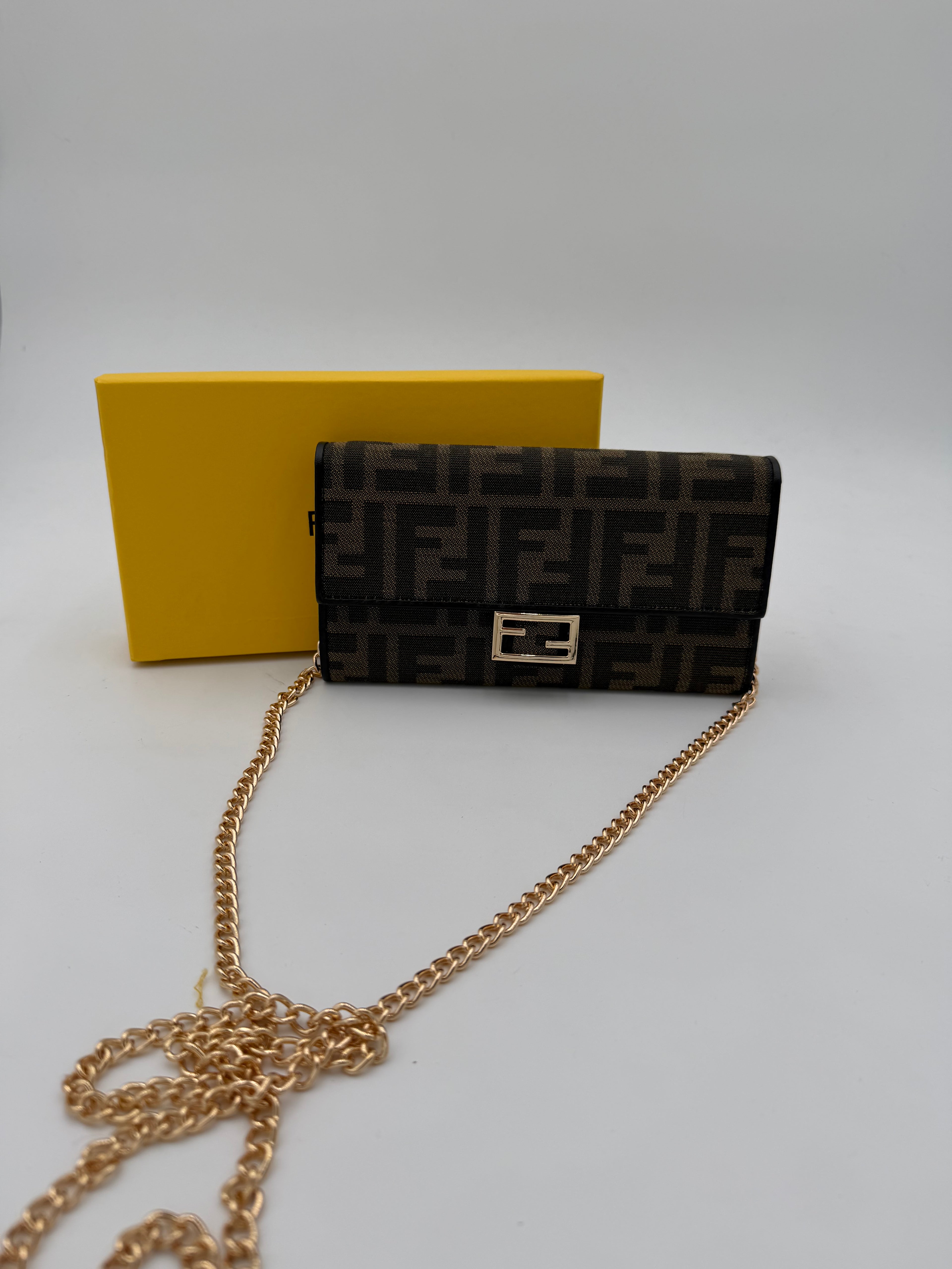 Portafoglio tracolla fey brown