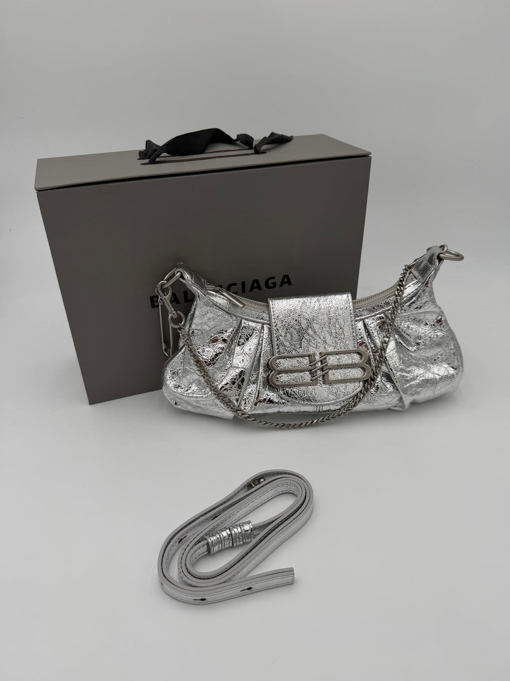 Borsa bale 25cm argento