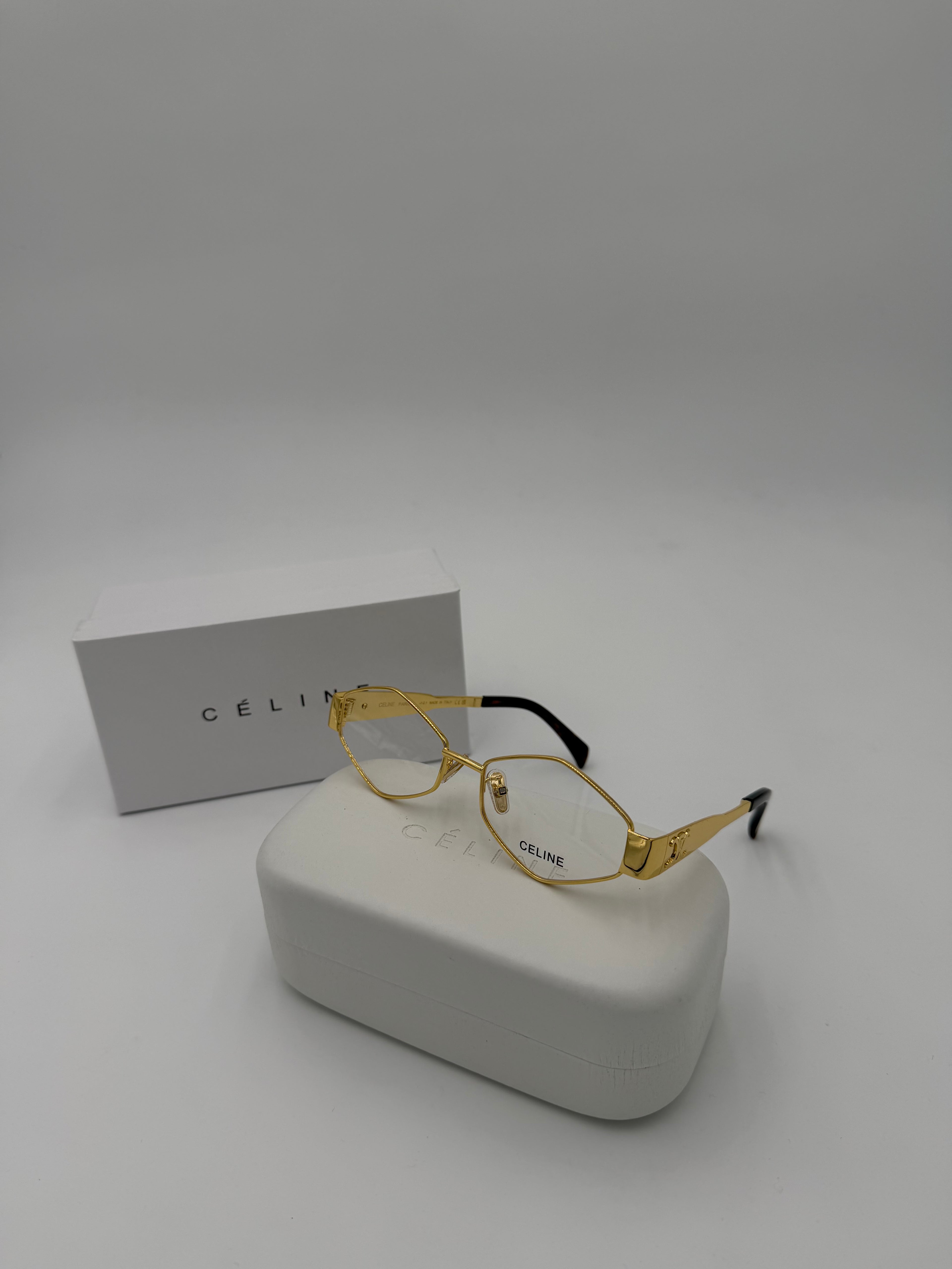 Occhiali gold trasparenti