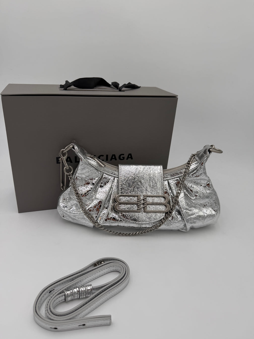 Borsa bale 25cm argento