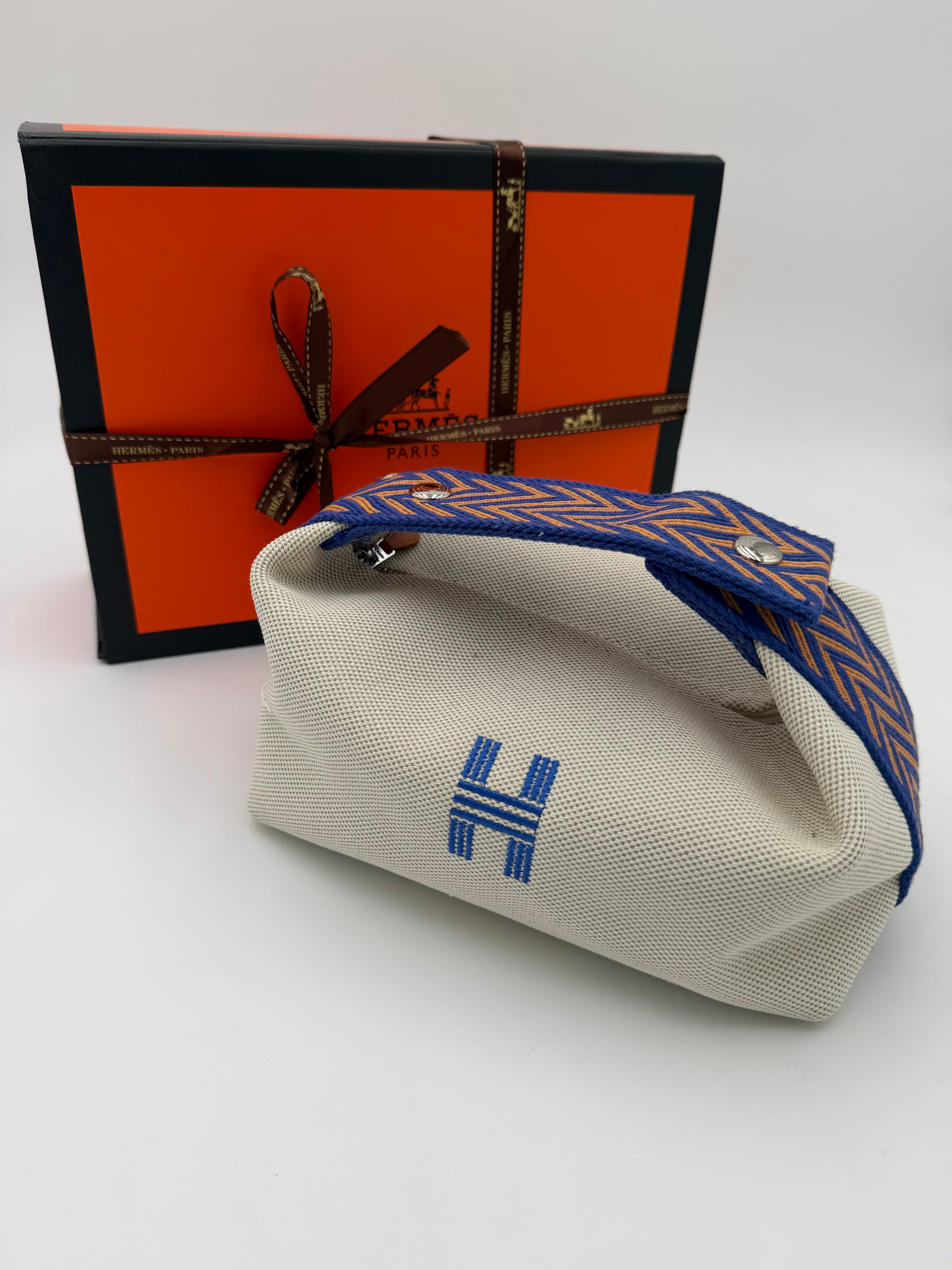 Borsa H mini beige/blu