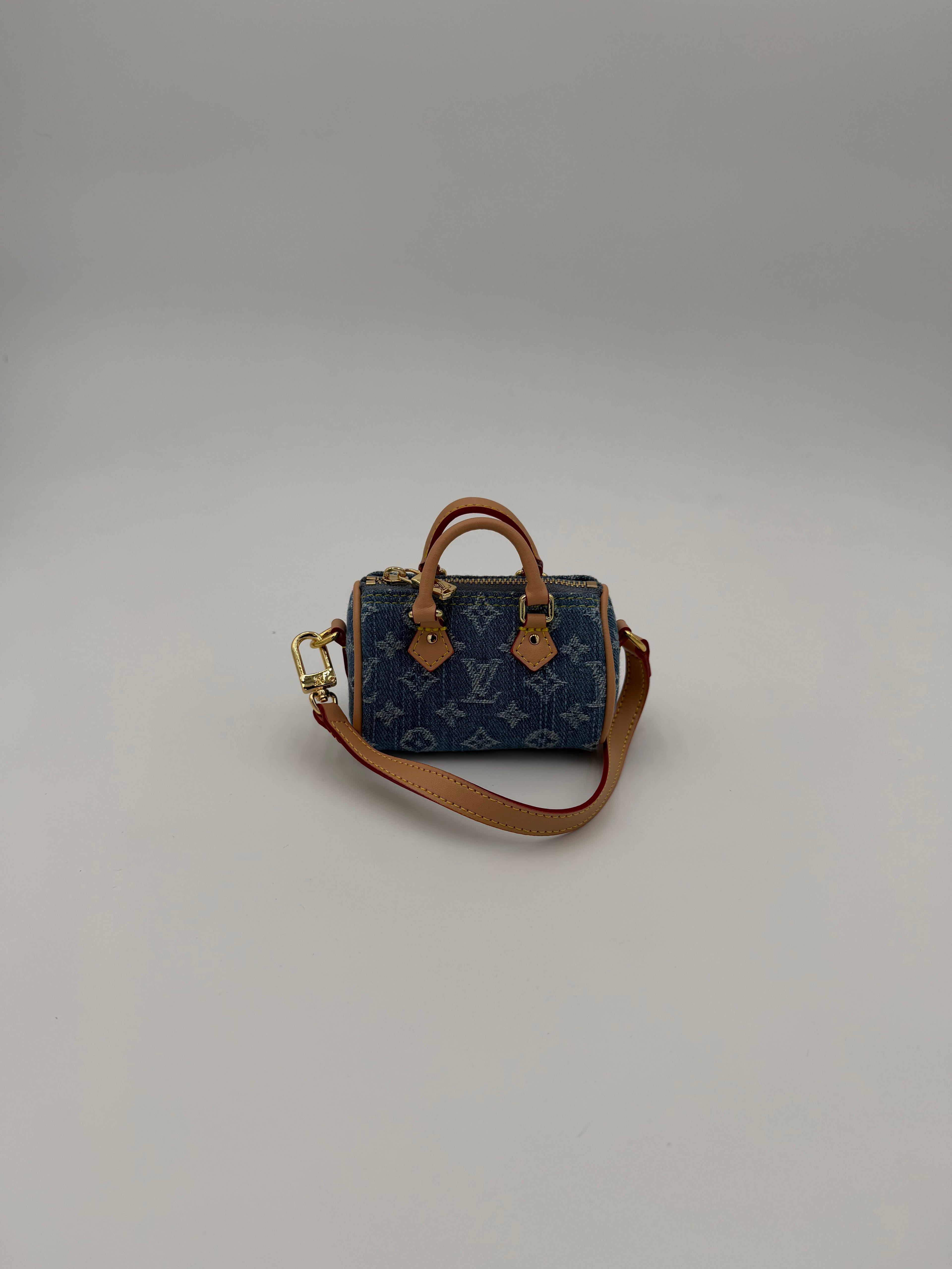 Portachiavi/charm denim bauletto