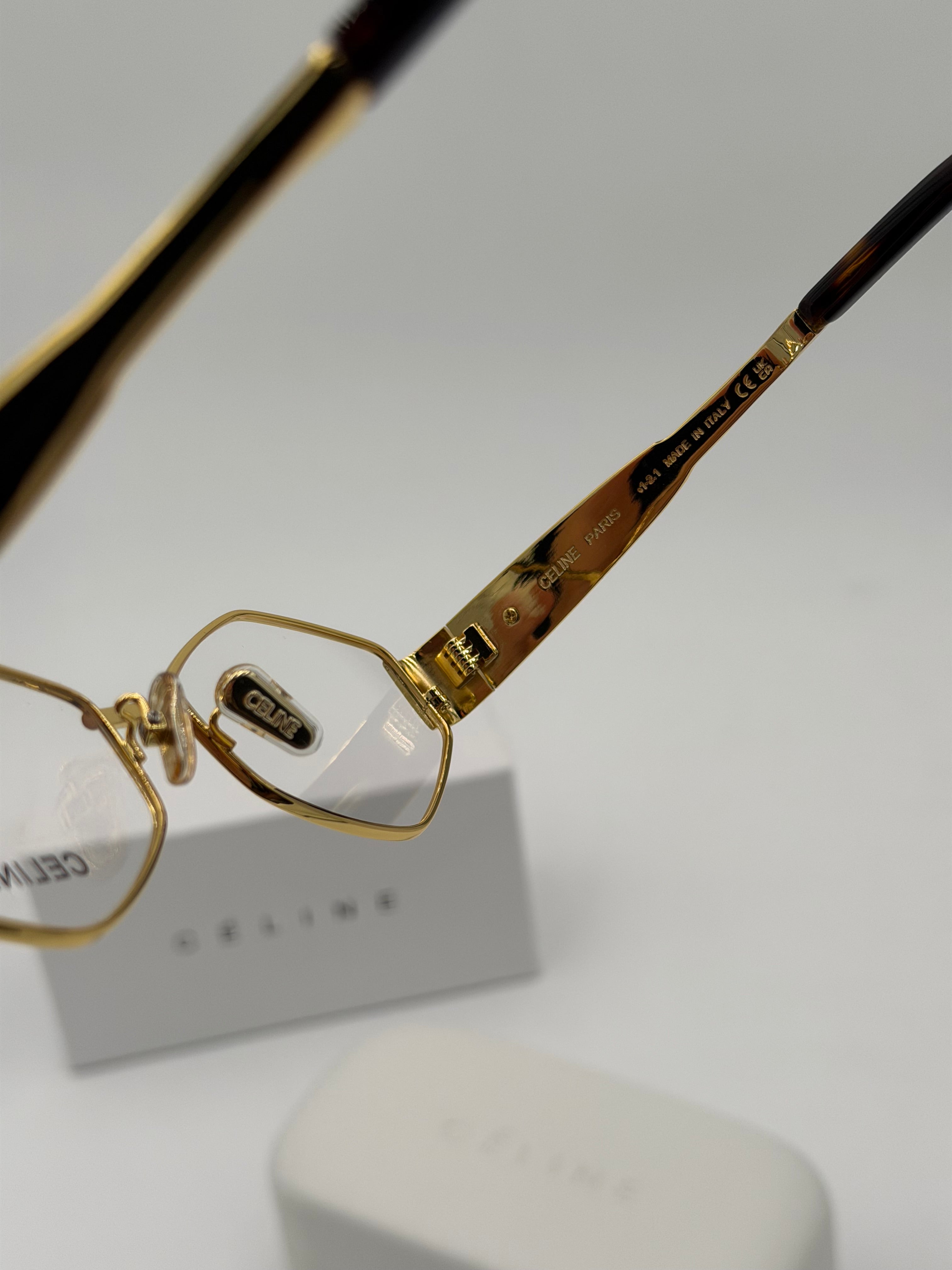 Occhiali gold trasparenti