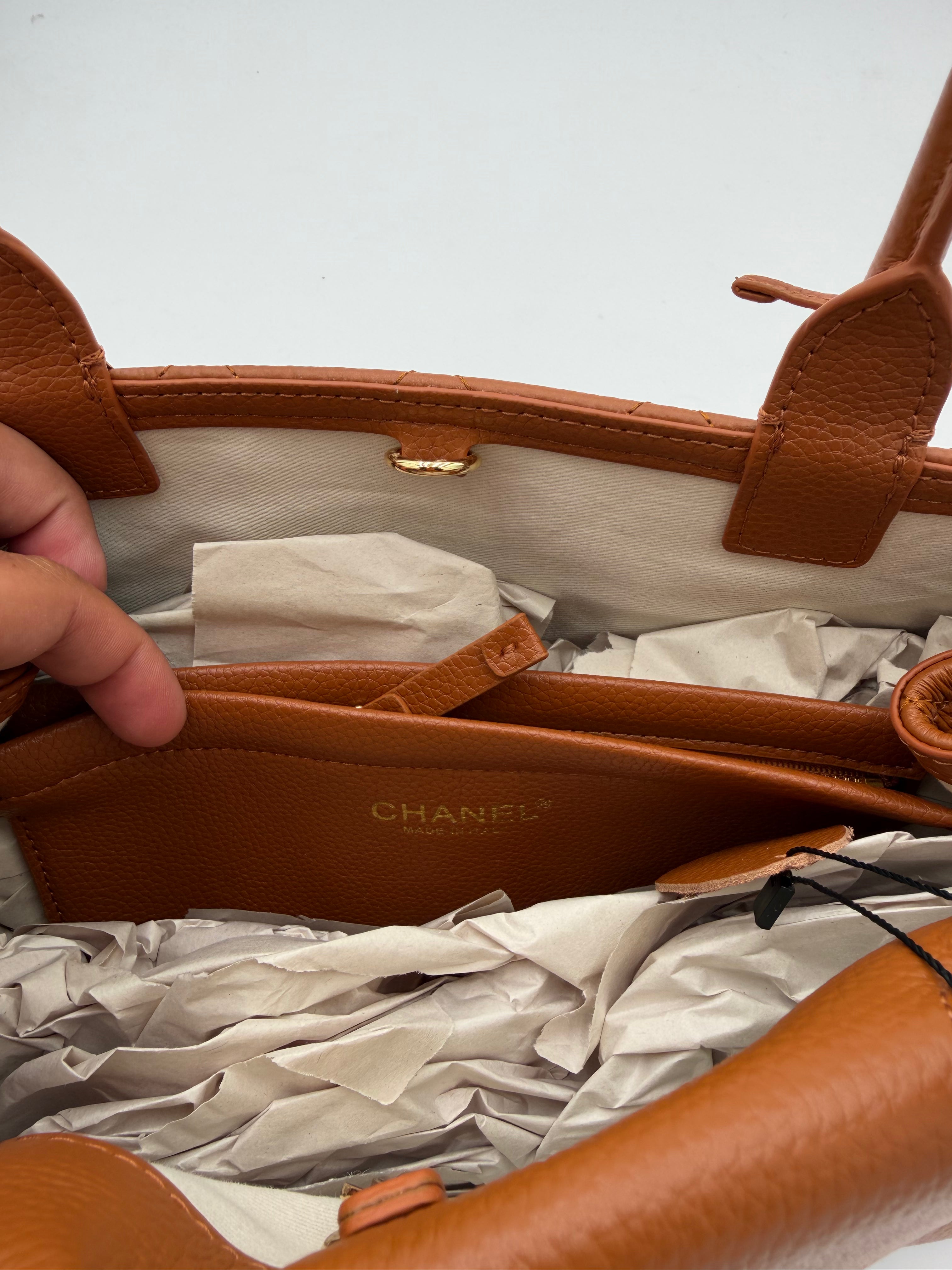 Borsa chardonnay 30 cm camel